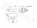 Water level sensor/Float on/off with float at right angles